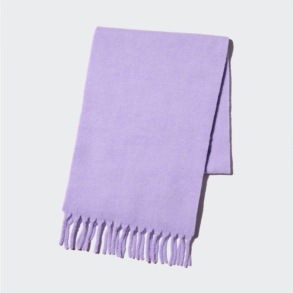 🆕 Uniqlo Lavender Souffle Yarn Chunky Stole